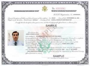 Certificate of Naturalization