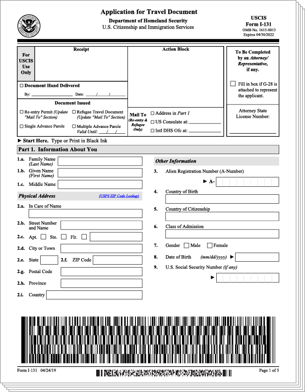 Online software access for you to complete your US immigration application